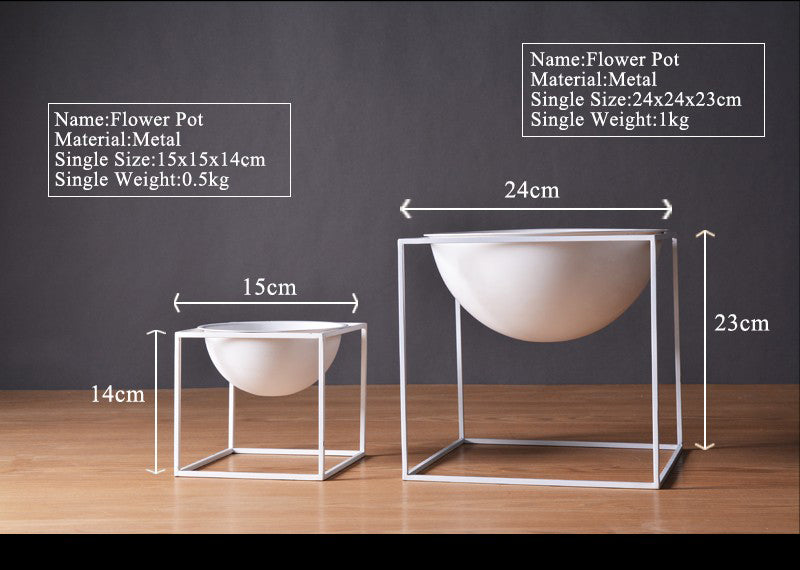Cube Metal Flower Planter