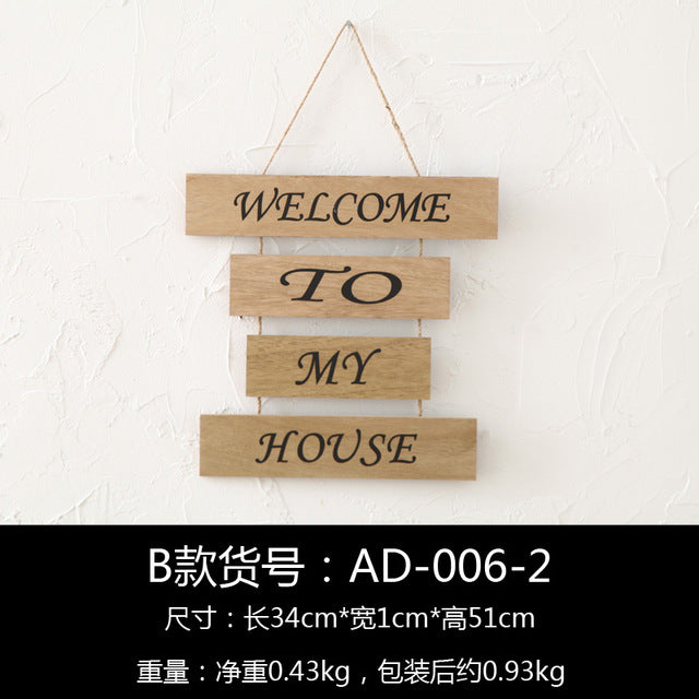 Retro Wooden Home Furnishing Sign