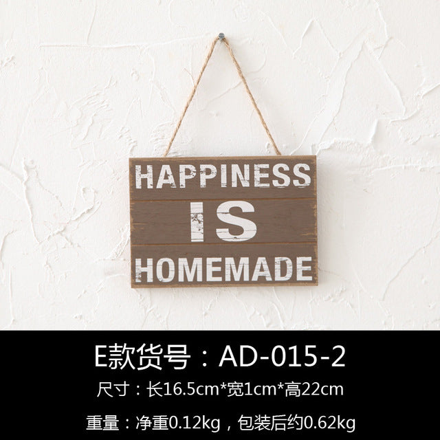 Retro Wooden Home Furnishing Sign