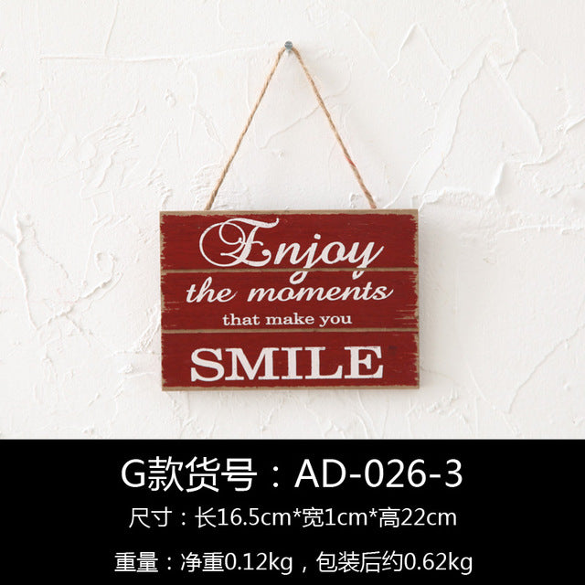 Retro Wooden Home Furnishing Sign