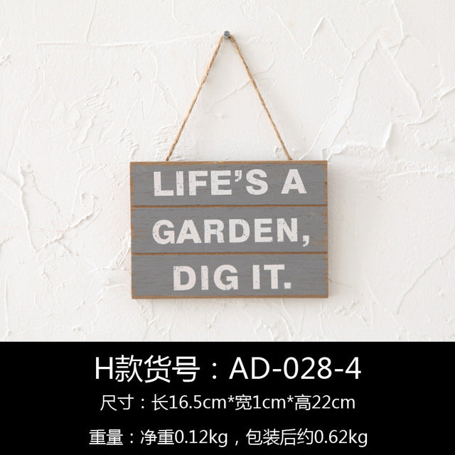 Retro Wooden Home Furnishing Sign