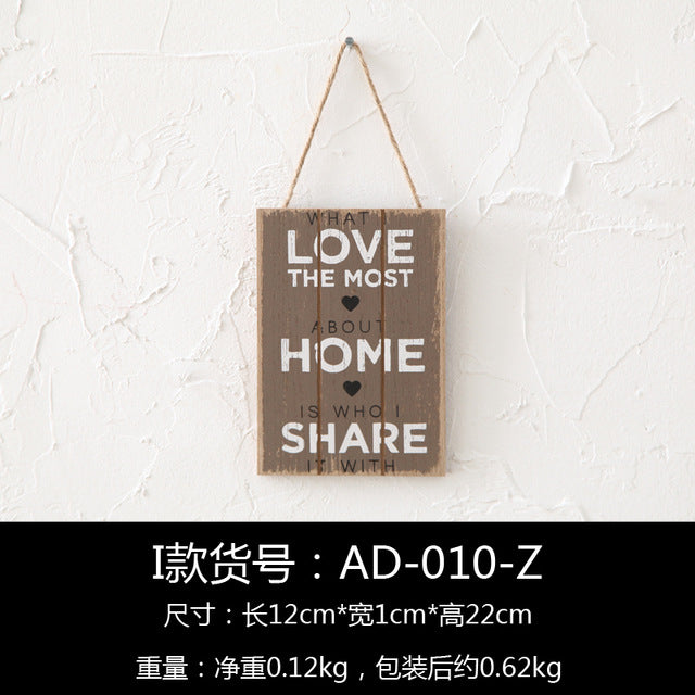 Retro Wooden Home Furnishing Sign