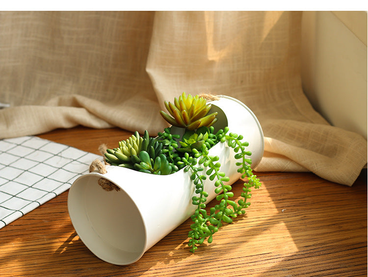 Hanging Planter Iron and Rope