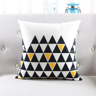 Yellow and Black Velvet Decor Accent Pillow