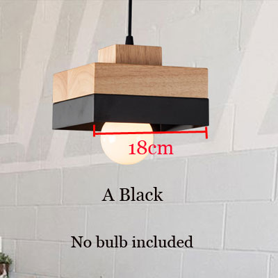 Wood and Iron bar Cafe Restaurant Pendant Lamp
