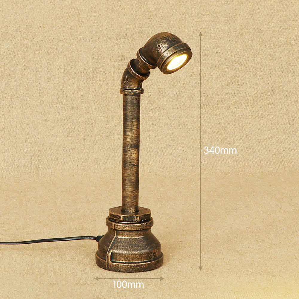 Industrial Retro Loft LED Water Pipe Table Lamp