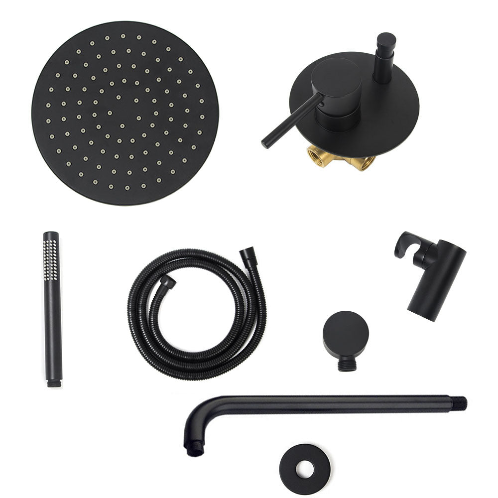 Wall Mounted Rain Shower Double Handle Water Mixer