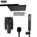 Wall Mounted Rain Shower Double Handle Water Mixer