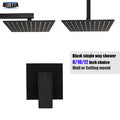 Wall Mounted Rain Shower Double Handle Water Mixer