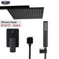 Wall Mounted Rain Shower Double Handle Water Mixer