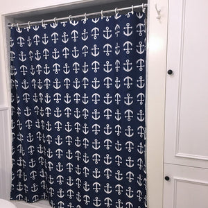 Anchor Toss Shower Curtain - Navy