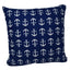 Anchor Toss Pillow 16" x 16" - Faux Suede