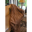 Luxury Solid Cinnamon Mocha Brown Wooded River Faux Fur with Sherpa Backside Soft Warm Fleece Throw Blanket