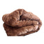 Luxury Solid Cinnamon Mocha Brown Wooded River Faux Fur with Sherpa Backside Soft Warm Fleece Throw Blanket