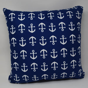 Anchor Toss Pillow 16" x 16" - Faux Suede