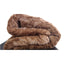 Luxury Solid Cinnamon Mocha Brown Wooded River Faux Fur with Sherpa Backside Soft Warm Fleece Throw Blanket