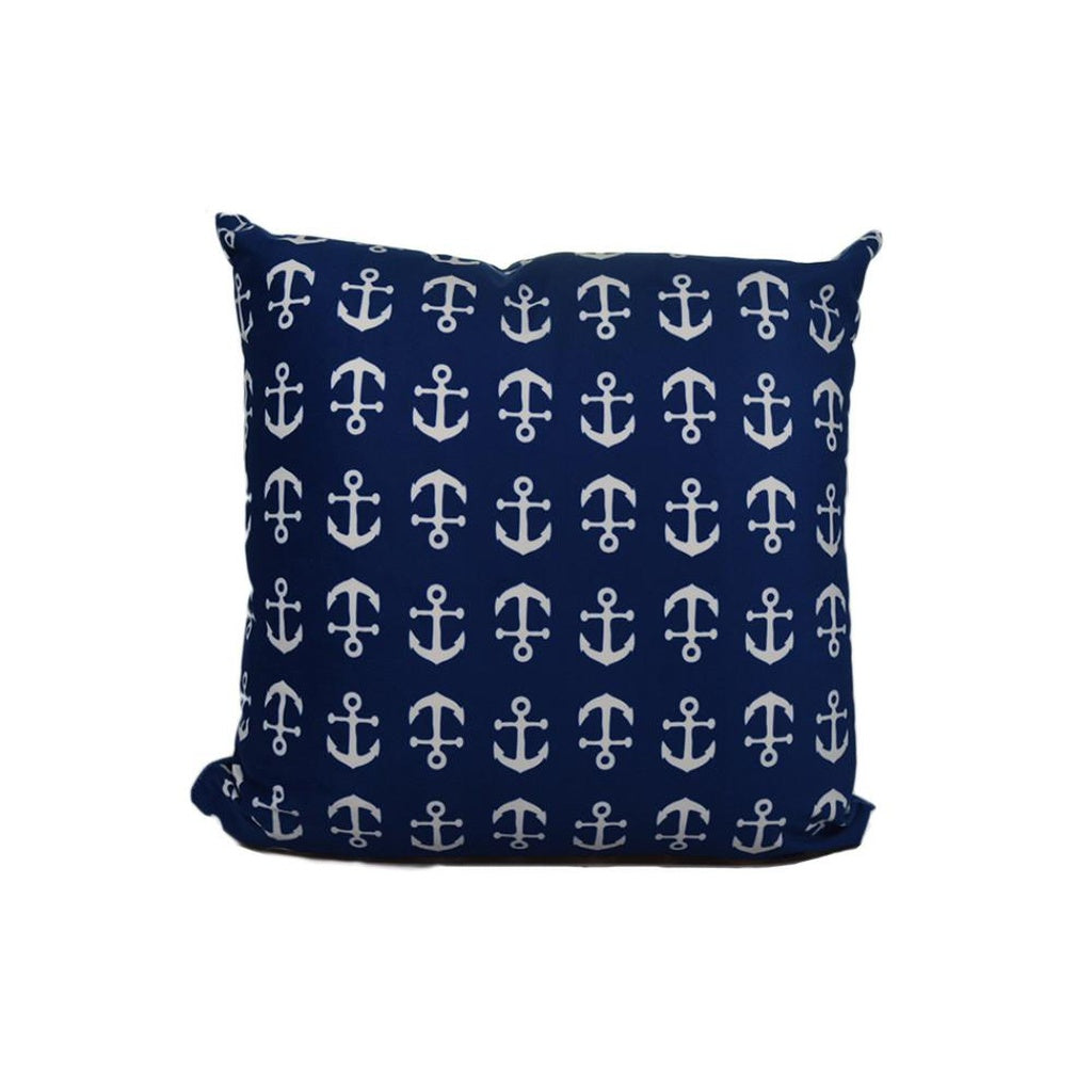 Anchor Toss Pillow 16" x 16" - Faux Suede