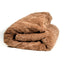 Luxury Solid Cinnamon Mocha Brown Wooded River Faux Fur with Sherpa Backside Soft Warm Fleece Throw Blanket