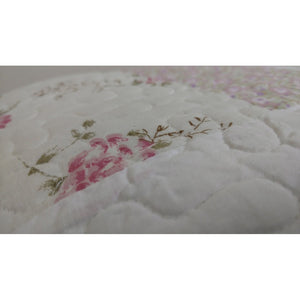 Classic Floral Blossoming Reversible Real Patchwork 100% Cotton Quilted Coverlet Bedspread Set (DXJ103112)