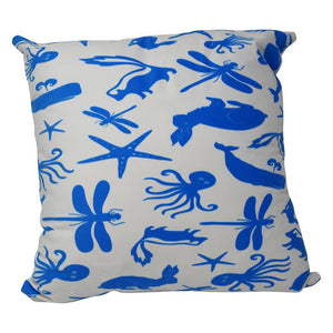 Multi Creature Pillow 16" x 16" - Faux Suede