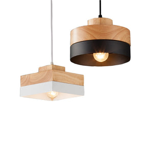 Wood and Iron bar Cafe Restaurant Pendant Lamp