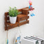 Wood Key Hanging Wall Shelf Rack