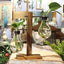 Wood and Glass Tabletop Plant Vase