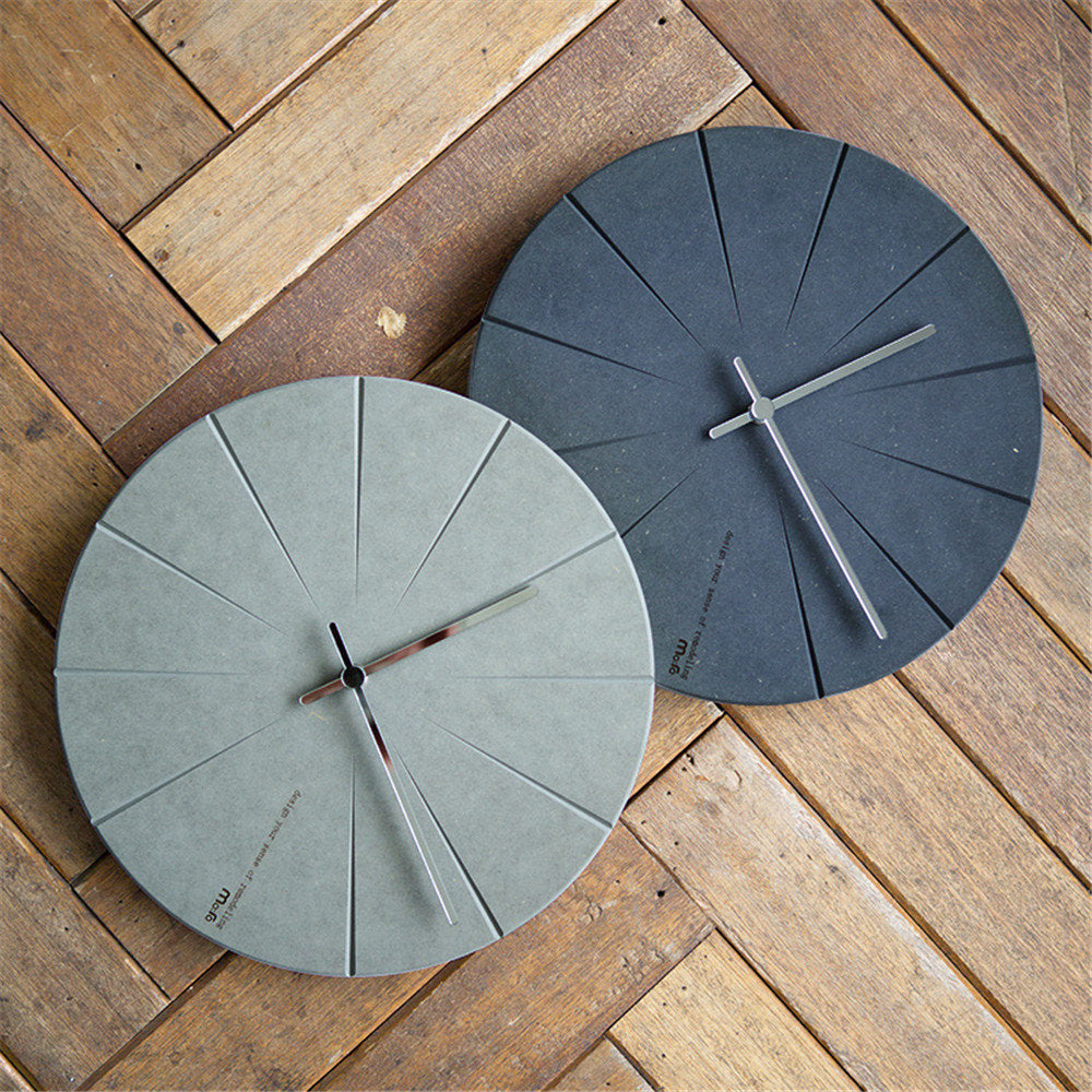 Modern Minimalist Pine Wood Wall Clock