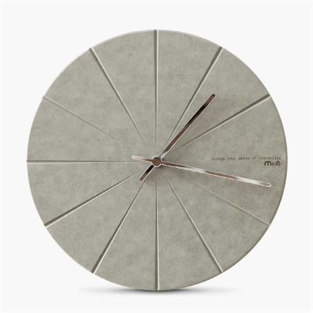 Modern Minimalist Pine Wood Wall Clock
