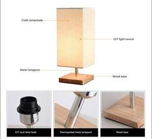 Modern Small Wooden Table Lamp