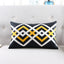 Yellow and Black Velvet Decor Accent Pillow