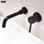 Brass Black Plated Wall Mounted Bathroom Faucet