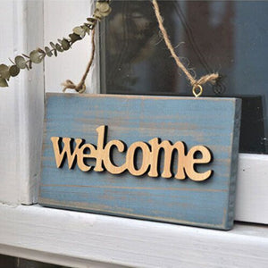 Vintage Wooden Welcome Sign