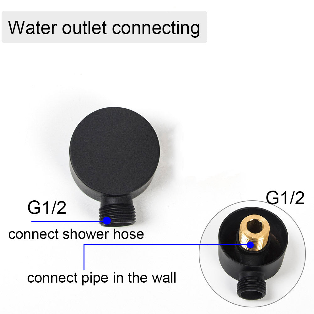 Wall Mounted Rain Shower Double Handle Water Mixer
