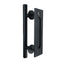 modern stainless steel and black interior sliding Door Barn door handle